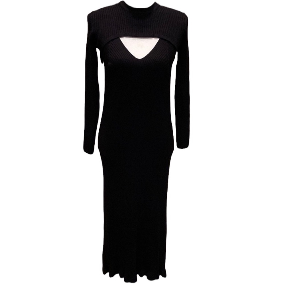 Lucy Paris Knit Tank Dress Bolero Knit Top Black Bodycon NWT